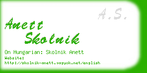 anett skolnik business card